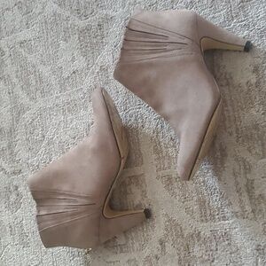 SUEDE BOOTIES FAUX WITH HEEL